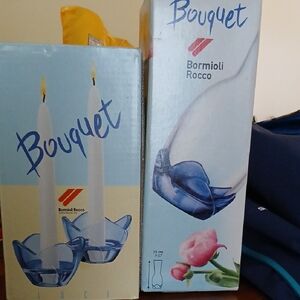 Bormioli Rocco Blue Glass Vase - Bouquet Collection